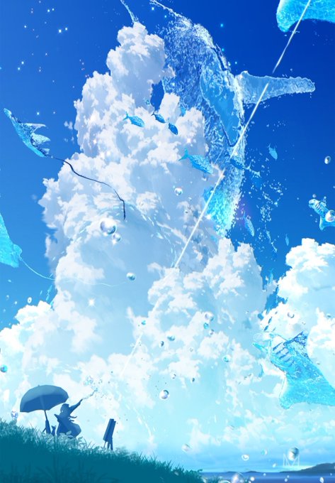 「青空 水滴」のTwitter画像/イラスト(新着)｜4ページ目