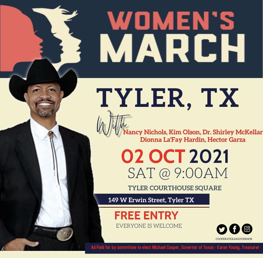 Cooper4txgov's tweet photo. So excited about marching and speaking at the @womensmarch - Tyler!!!!  Alongside some amazing elected officials and candidates in TX.  Women of East Texas and all of TEXAS we are looking forward to standing WITH you as we make our voices heard for their rights and equality. https://t.co/aVMF6R9jei