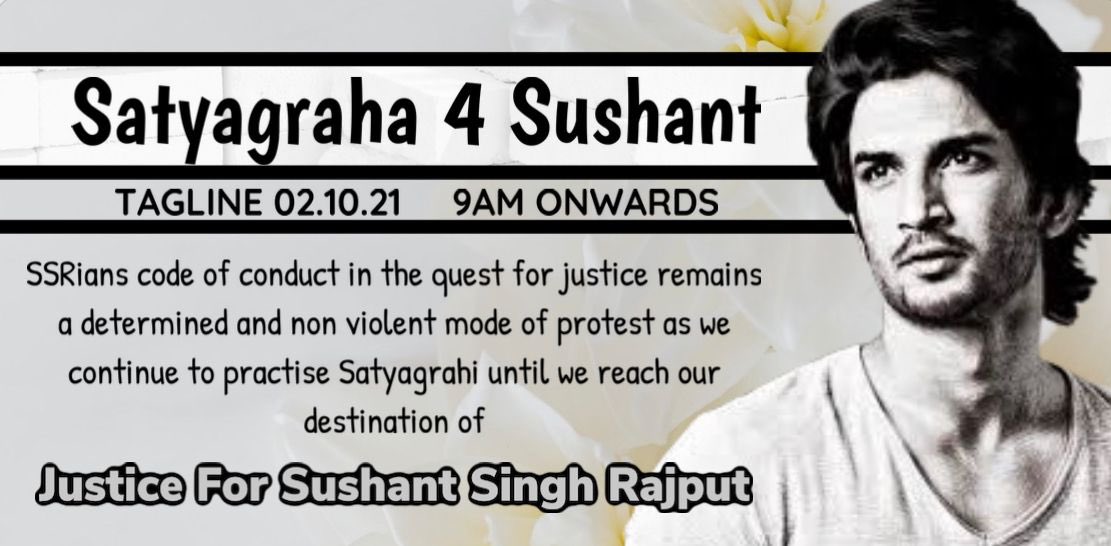 nilotpalm6's tweet image. SSRians are holding firmly onto the truth. The truth that something evil happened. The truth will prevail and the truth always wins. Justice is on the side of truth. 

As per Sushant’s virtues we will continue our journey through peaceful means

Tagline 9am

Satyagraha 4 Sushant