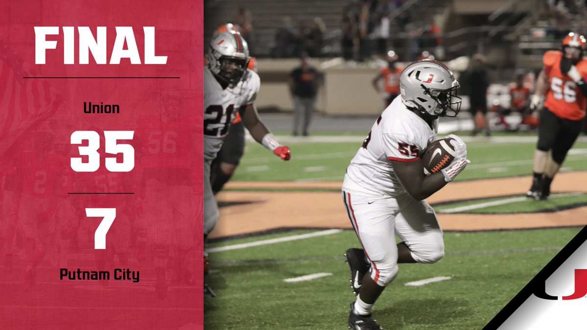 Union_Athletics's tweet photo. FOOTBALL | Not the prettiest but a win is a win!
A late offensive push led by Rovaughn Banks and Jino Boyd gives @UnionFootball the win over Putnam City!๏ฟฝ๏ฟฝ๏ฟฝ๏ฟฝ๐
#UvsPC | #BuildingChampions https://t.co/Iho7EtoT6c