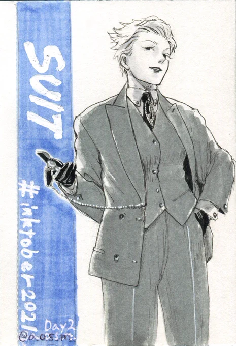 #inktober #inktober2021#inktober2021day2 SUIT 