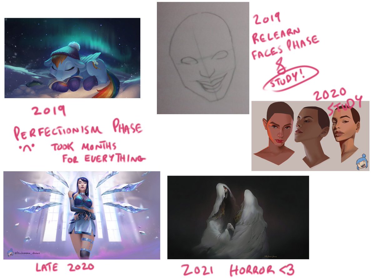 Progression showing time again?

I want to take a moment to talk about how I stepped away from art for 3 years due to depression down in the comments. 