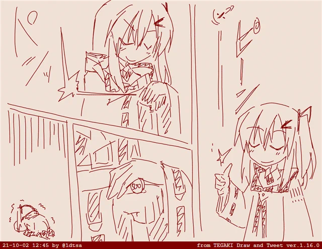 コイントスだアリアルさん #tegaki_dt 