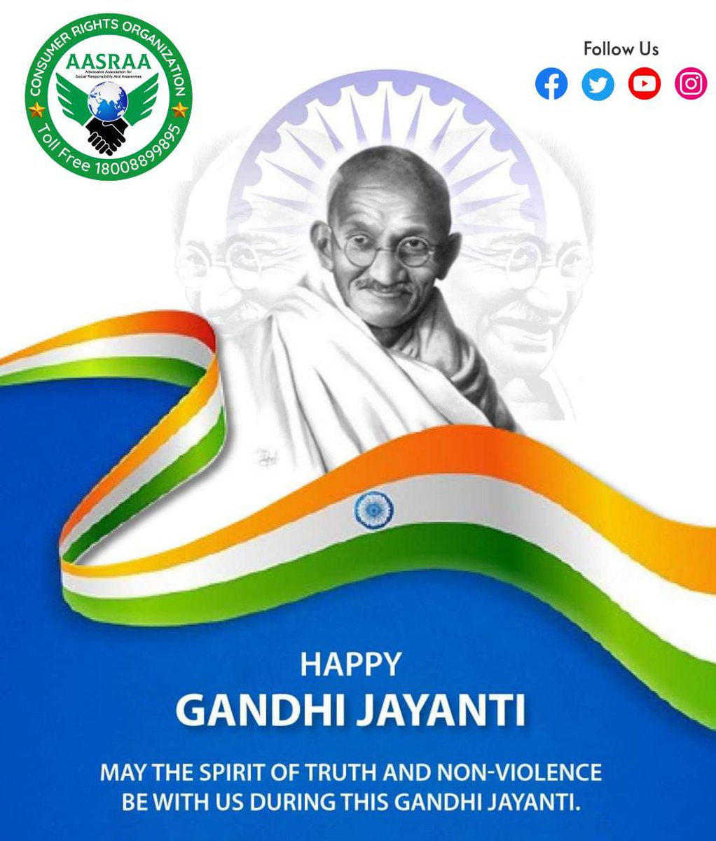 AasraaPSurendra's tweet photo. Satyameva Jayathae. My Dear Friends Use This Mantra, You Will Go A Long Way in Life With Ethics and Values. #HappyGandhiJayanthi #Aasraa #ConsumerRights https://t.co/au8aO3mAx8