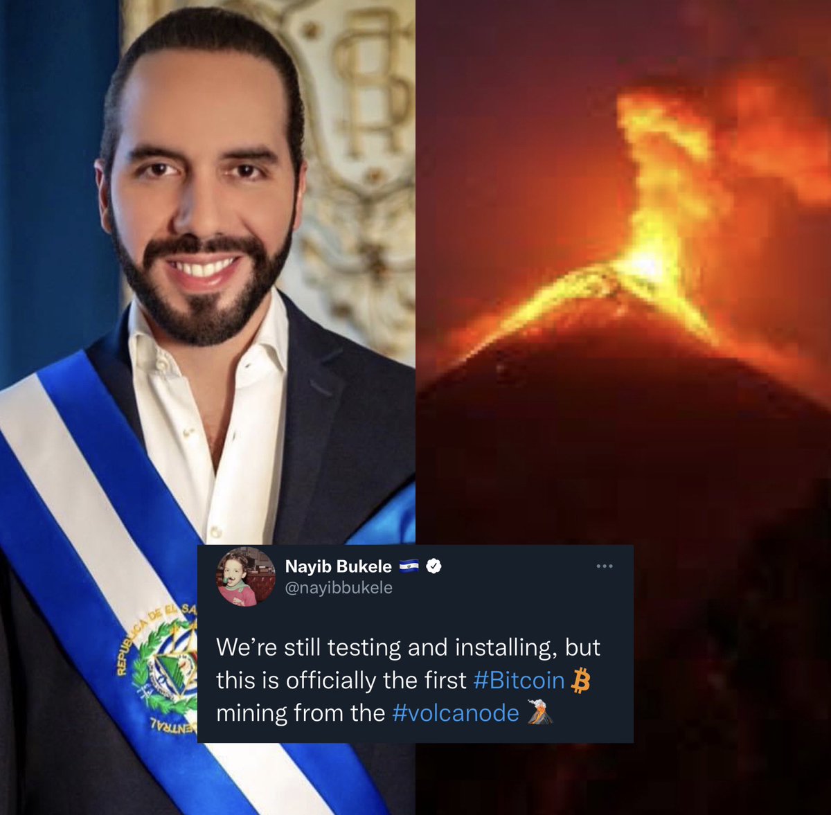 CerebrosG's tweet photo. Y en otras noticias, El Salvador acaba de minar 10,700 pesos en bitcoin con energía de un volcán por primera vez en la historia. https://t.co/JRogMrvhaC