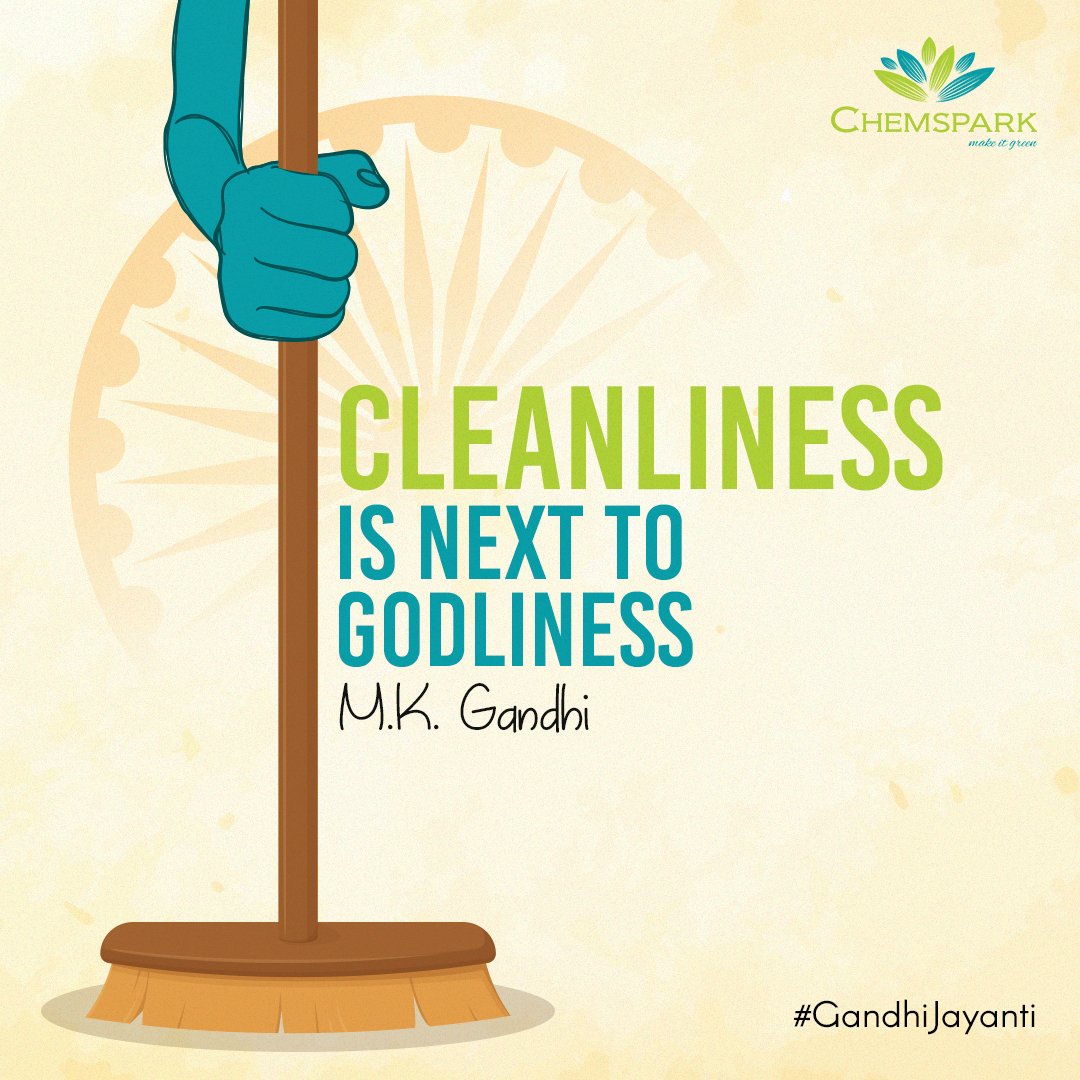 Chemspark's tweet photo. In the quest of protecting the mother earth by keeping it clean, we at #Chemspark are committed to being known as the distributors of Natural Biodegradable Cosmetics, agrochemical and Pharmaceutical raw materials.
#GandhiJayanti #clean #cleaning
#Chemspark #MakeItGreen https://t.co/D6Eop2FfL8