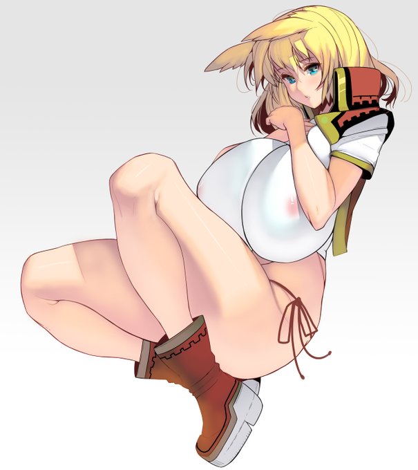 おっぱいをムギュッ 