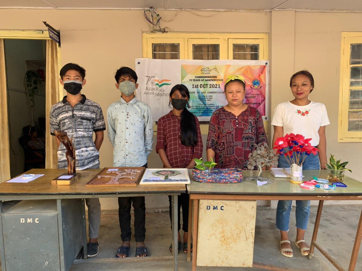 Waste to art exhibition cum competition started..open category results to be declared on 9th Oct 2021...