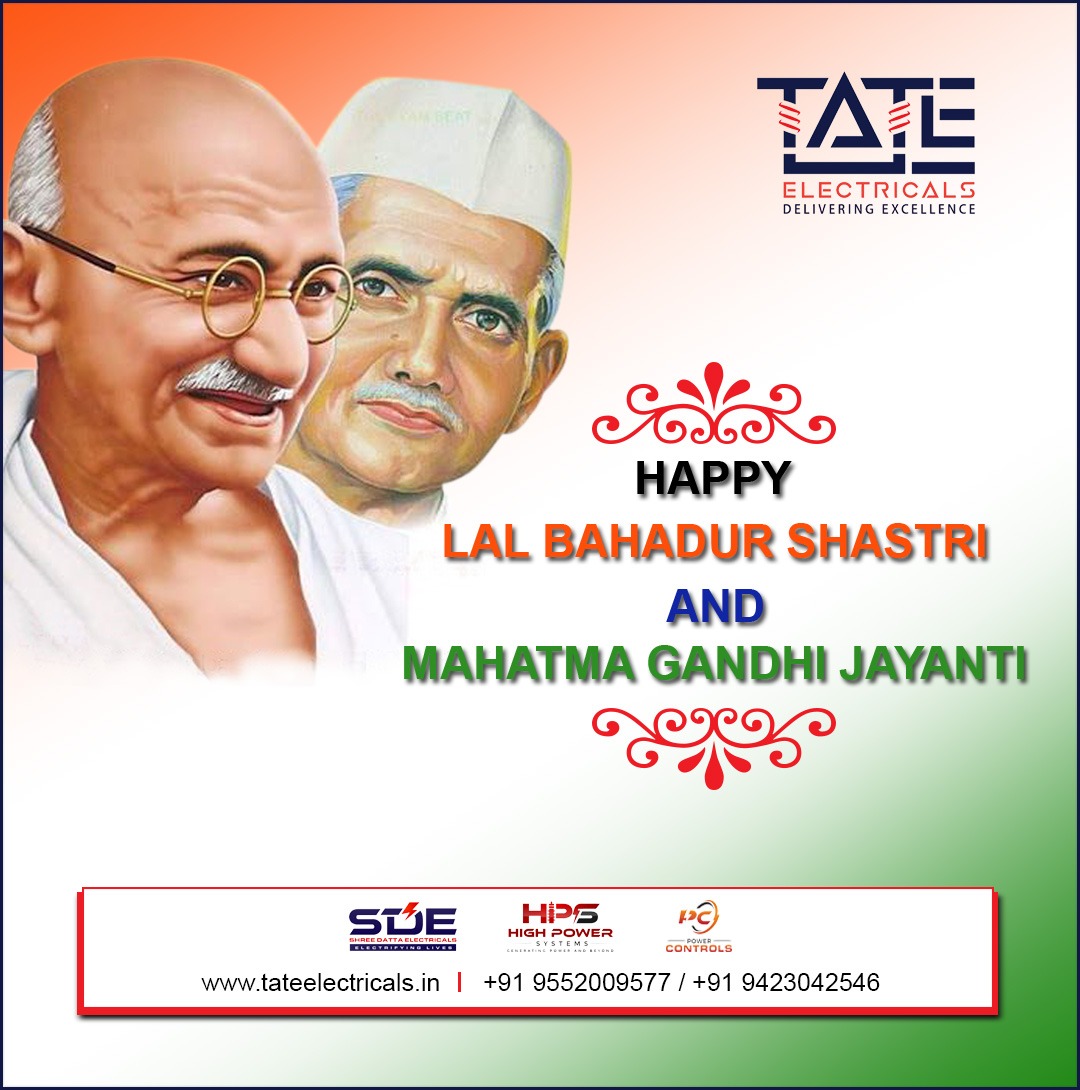 TateElectricals's tweet photo. Millions of salutations on the birth anniversary of Bharat Ratna Lal Bahadur Shastri, the father of the nation, who guided the path of truth, nonviolence, peace, and harmony, and who gave the slogan "Jai Jawan Jai Kisan."
#2october
#MahatmaGandhi
#LalBahadurShastriJayanti https://t.co/MHZHmmSwDH