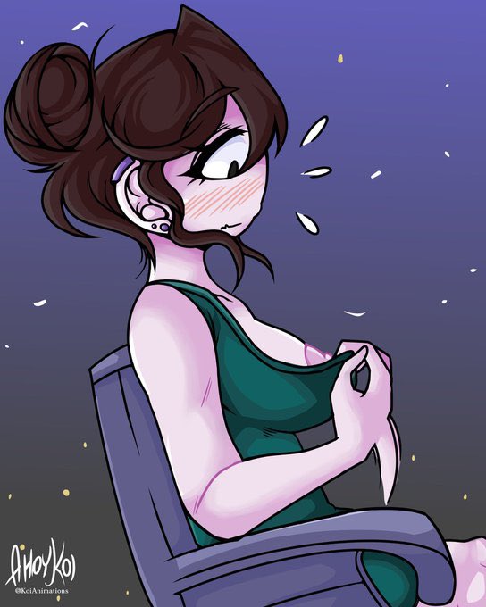 X 上的💖Jaiden Animations💖(Parody)：「“Umm, I didn't expect this dress to be  so tight…”  / X