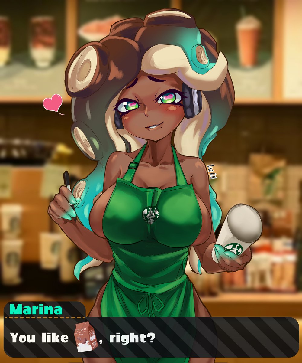 Have been some hard days, too much things in my mind, too much homework and i haven't feel good to draw
i made this to relief the stress
hope you like it 💞

#starbucksbreastmilk #starbuckmeme #Marina #Splatoon3 #Splatoon2 #Splatooon #Octoling #darkskinbeauty #darkskinhentai