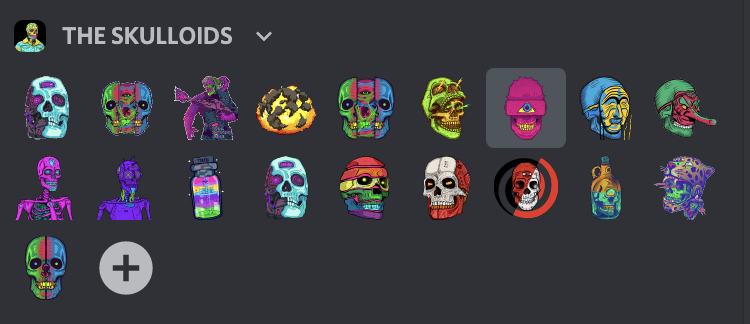 the_skulloids's tweet photo. We've added some emojis to our Discord channel. https://t.co/TBeoN4K2il 
Don't forget we've a giveaway going on!🦴🦴
#discord #NFTCommunity #nftart #NFTcollection #NFTcollectibles https://t.co/mJej14fk6x