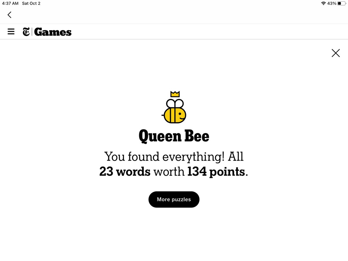 Queen Bee! Thanks @kevinedavis