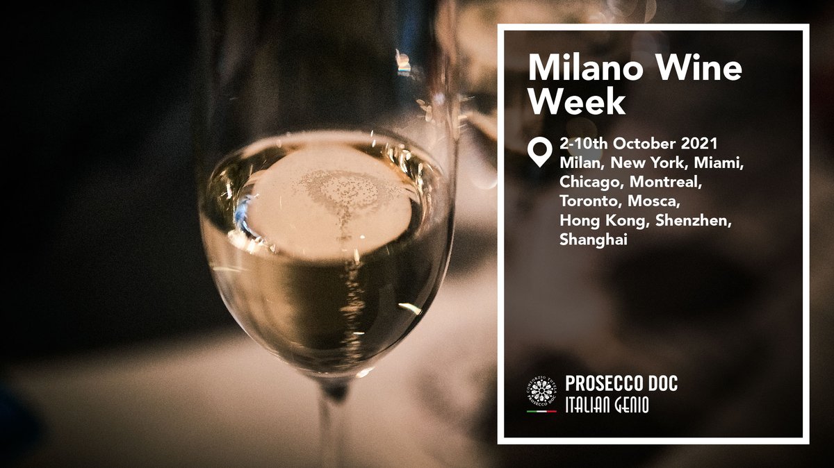 ProseccoDOC's tweet photo. Milan, #MilanoWineWeek: the #ProseccoDOC Consortium will participate again this year with some institutional interventions and masterclasses dedicated to sector operators.
#MWW2021 #BackToWine https://t.co/MFzhwbUJ6F