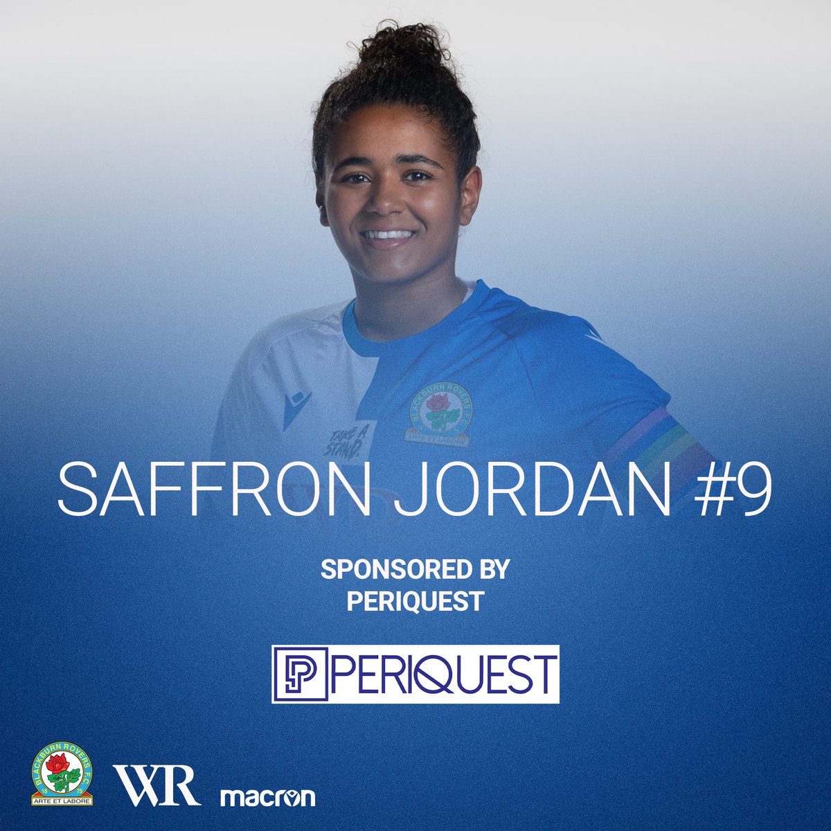 RoversWFC's tweet photo. ©️ @SaffronJordan will be sponsored by @PeriquestUK for the 2021-22 #FAWC season!

Thank you for your support, @PeriquestUK 🤝

#Rovers 🔵⚪️ https://t.co/vWWf8aTwtv