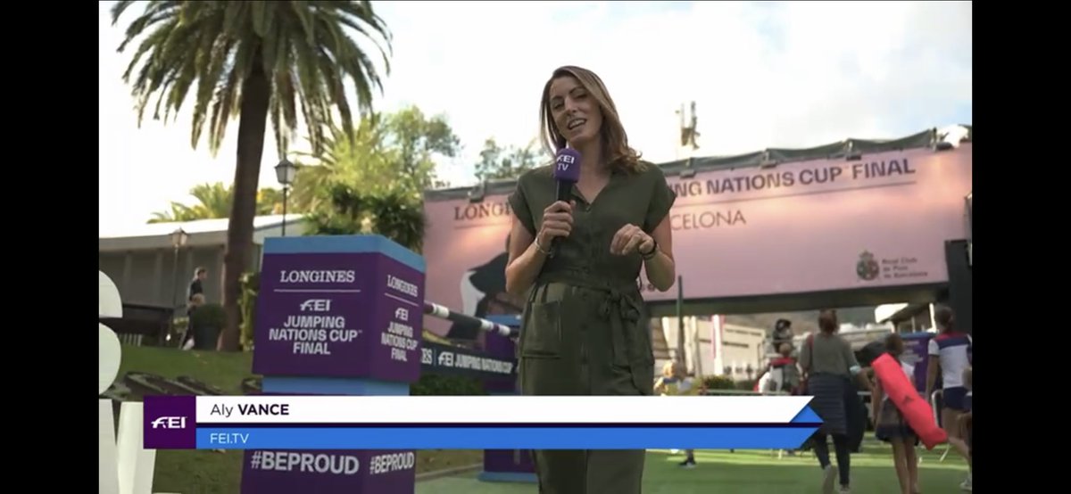AlyVance1's tweet photo. Back with the #FEITV team this week at the Longines Nations Cup Finals in Barcelona. 🇪🇸 
…horse heaven 😍, filming features, getting up close and meeting some of the equine superstars at the beautiful #RealClubdePolo. 🐴 https://t.co/1T1wzhYopq