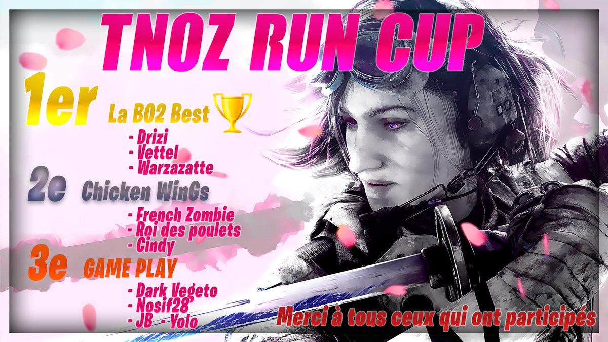 nosif28's tweet photo. Saluts atouts,
Je vous partage les résultats de la compétition d'hier soir la TNoZ Run Cup 2.
Félicitation a tous les compétiteurs, à la communauté qui nous a suivi et aux grands gagnants !!

Rediffusion disponible pour ceux qui l’aurais manqué : https://t.co/T2RUjzUGUX https://t.co/xiGsBB33l4