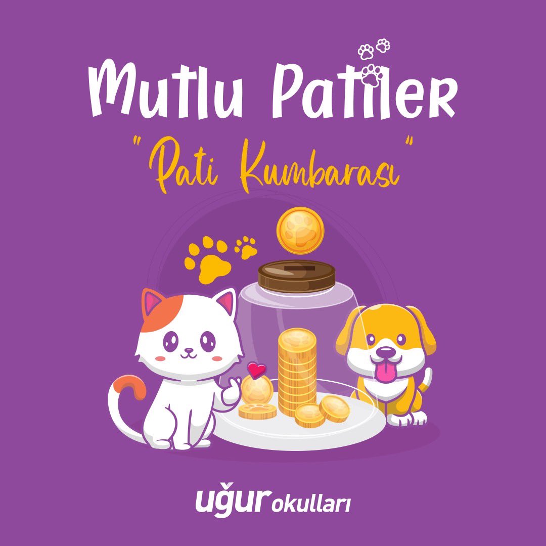 04 Ekim #HayvanlarıKorumaGünü yeni projemizin startını veriyoruz. Yıl boyu yürüteceğimiz #MutluPatiler 🐾 projesinin ilk teması olan “Pati Kumbarası” ekinliği ile sevimli dostlarımıza mama yardımı yaparak onlar için daha iyi bir yaşam fırsatı sağlamayı hedefliyoruz. <a href="/UgurOkullari/">Uğur Okulları</a>