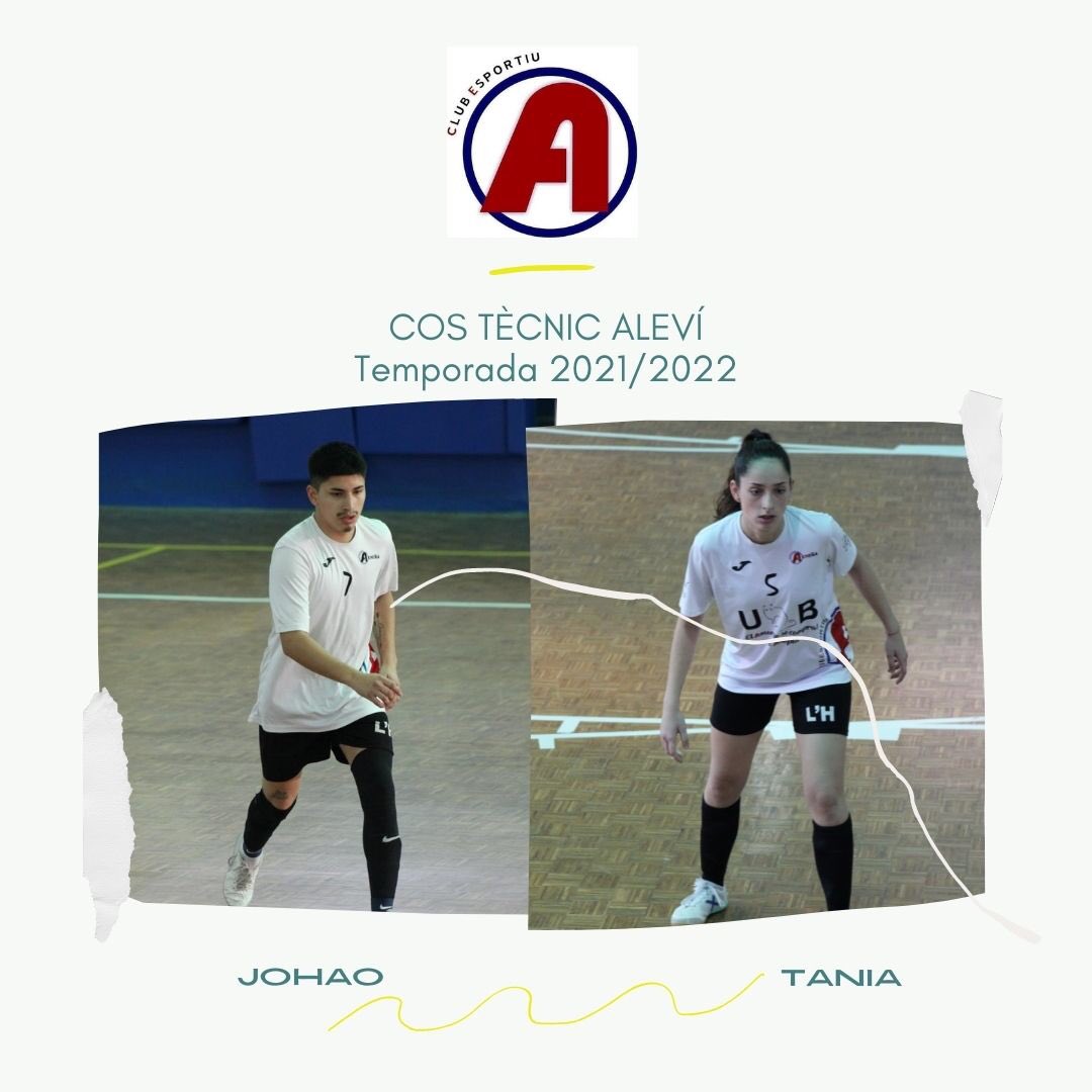 TEMPORADA 21/22🔜| #CosTècnic
Comencem la presentació dels entrenadors/es de la present temporada amb els entrenadors de l’Aleví Federat.
•
Els encarregats de portar aquest grup seran el Johao i la Tania.
•
Preparats per ensenyar💪🏼
#FORÇAALHEÑA⚪⚫