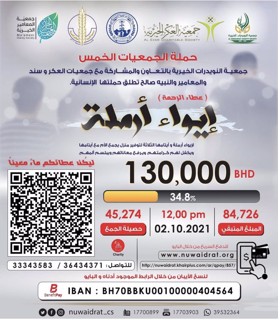 abbasmalalla's tweet photo. @ElonMusk_bh 

حملة عائلة #الشهيد_عباس_مال_الله  
#البحرين  #Bahrain 

{ سلبت منهم وحدتهم السكنية }

للتبرع على IBAN

BH70BBKU00100000404564

جمعية النويدرات الخيرية للتواصل: 17700899

33343583 https://t.co/gq0LqpKJXn