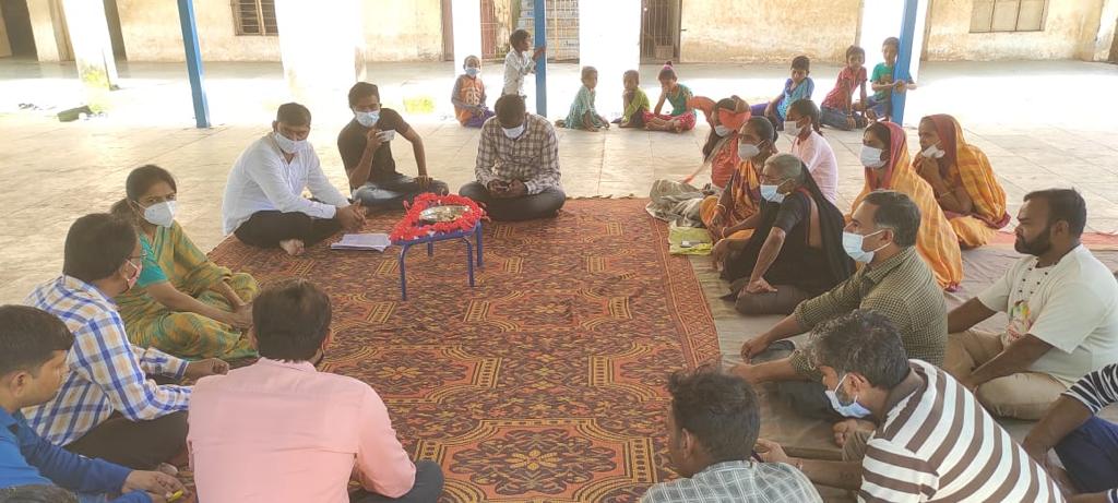 Gram sabha at khadsaliya gram panchayat