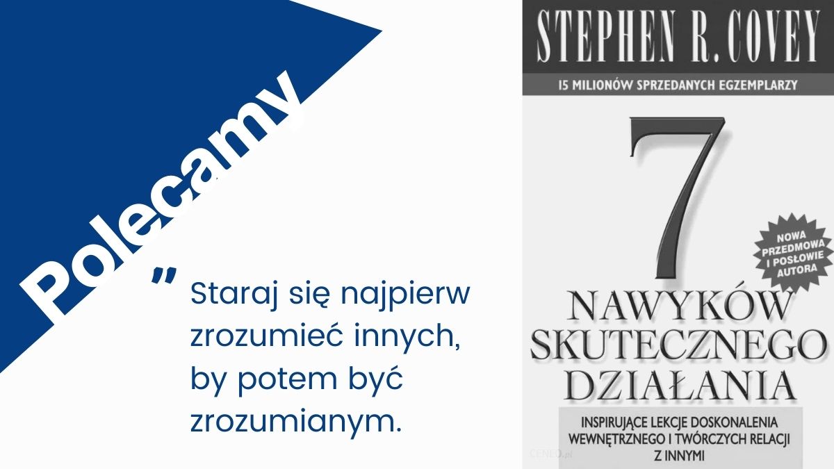 CareerAngels_PL's tweet photo. „Gdybym miał w jednym zdaniu ująć to, co w stosunkach międzyludzkich najważniejsze, powiedziałbym: Staraj się najpierw zrozumieć innych, potem być zrozumiany”. Zachęcamy do sięgnięcia po „7 nawyków skutecznego działania” S. Coveya. 

#amreading #inspiration https://t.co/y9f8OlhY5j