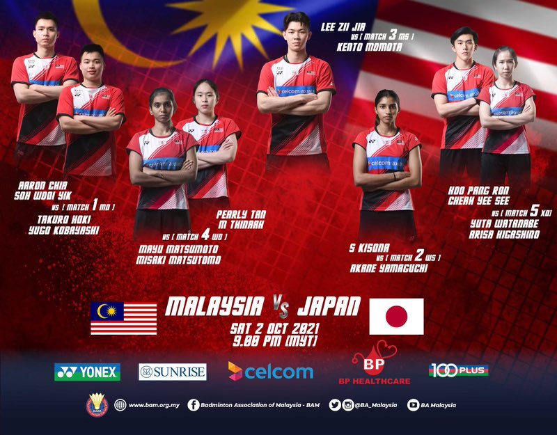 Jepun vs thomas piala malaysia Piala Thomas