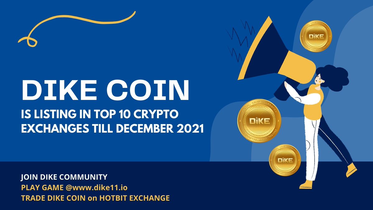 dike11_io's tweet photo. #dikecoin is going to list in TOP 10 Crypto Exchanges in World
Trade #diekcoin on #HOTBIT https://t.co/3tMTYTyxfm