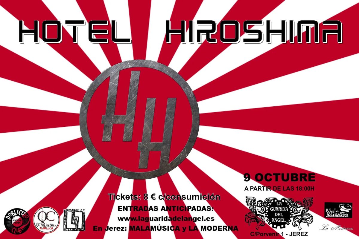 🔥𝗝𝗘𝗥𝗘𝗭 𝟵 𝗢𝗖𝗧𝗨𝗕𝗥𝗘🔥
𝗦𝗢𝗥𝗧𝗘𝗢 de DOS entradas para el concierto en la @laguarida_delangel Tan sencillo como darle me gusta a esta publicación, seguir nuestro perfil y hacer un comentario etiquetando a algún rocker@. El sorteo se celebrará el día 7 de octubre