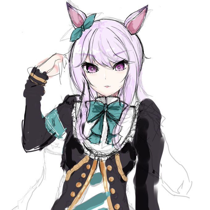 アニメ観終えたのでマックイーン描き始めてみたけど、あんま似てないかもなぁ…
#絵描きさんと繋がりたい
#ウマ娘 