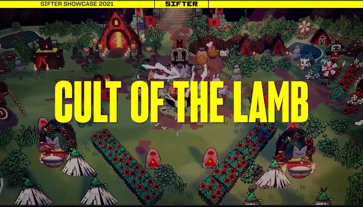 nickkennedy's tweet photo. I'm on the #SIFTERShowcase now with Jay &amp; Julian from @MassiveMonsters, taking a deep dive into their hotly anticipated and recently announced game CULT OF THE LAMB!

Tune in! https://t.co/OY39B2f8LY

(@sifterHQ) https://t.co/G34n3nKcO1