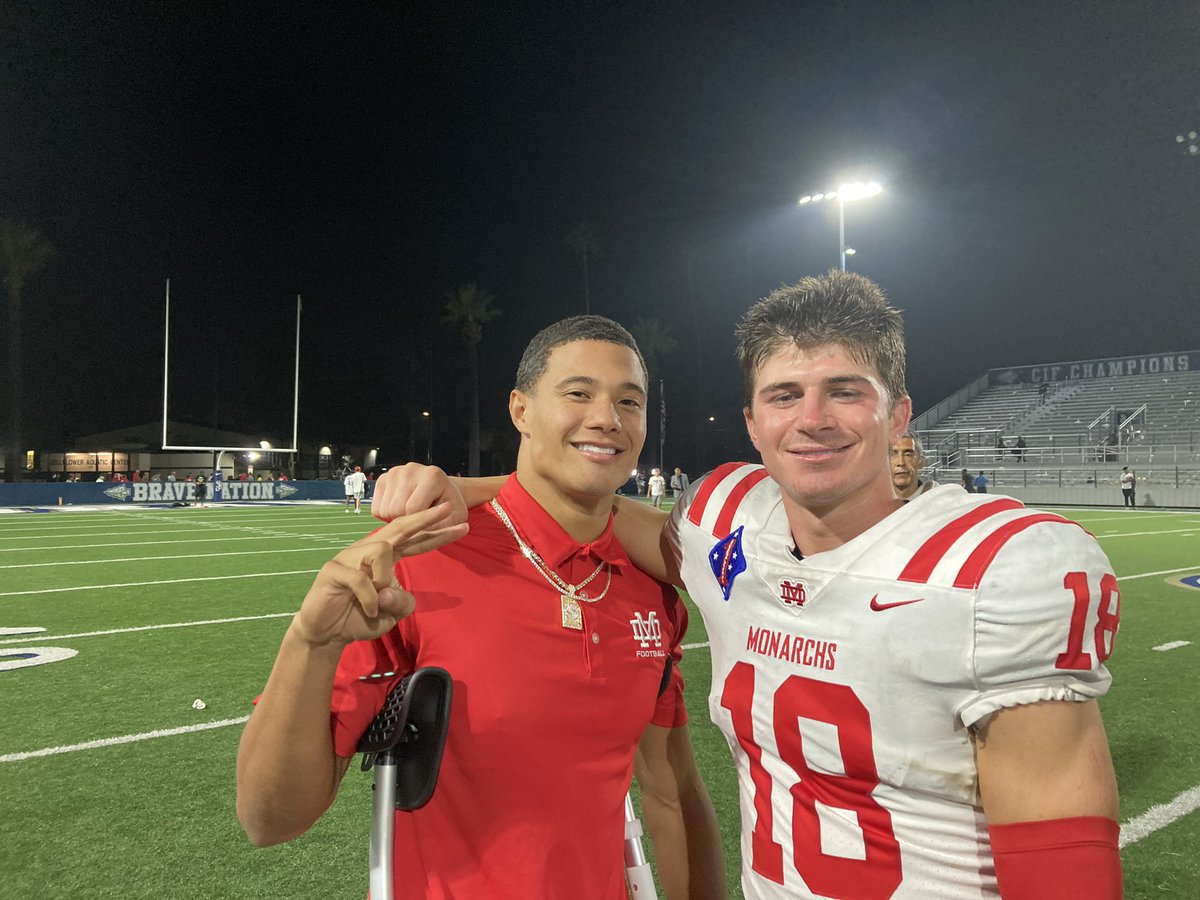 Dan Albano (@ocvarsityguy) on Twitter photo All smiles after for <a href="/MDFootball/">Mater Dei Football</a> with <a href="/domanijackson1/">domanijackson</a>, left, and <a href="/CBarkate/">Cooper Barkate</a> Domani was a behind the sense inspiration and Barkate had 4 catches for 127 yards <a href="/ocvarsity/">ocvarsity</a> All smiles after for <a href="/MDFootball/">Mater Dei Football</a> with <a href="/domanijackson1/">domanijackson</a>, left, and <a href="/CBarkate/">Cooper Barkate</a> Domani was a behind the sense inspiration and Barkate had 4 catches for 127 yards <a href="/ocvarsity/">ocvarsity</a>