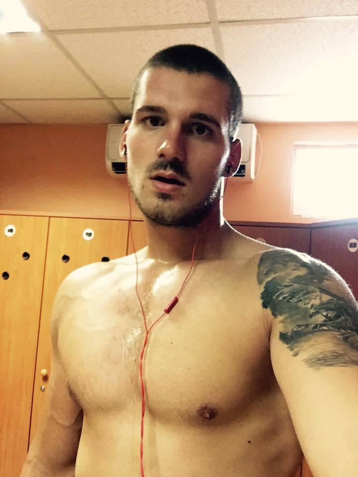 Even through the sound of his own headphones, the hypnotic music of #HypnosGym had penetrated his mind. His vacant eyes showed the lack of intelligence as he succumb to the mantra. 
"Get big. Get dumb. Swallow Gym Master's cum". 
He belonged to the Master now. He would serve Him.