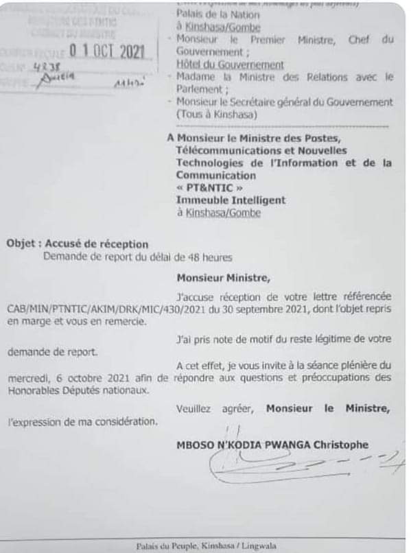 MipikuMipiku's tweet photo. #AffaireRAM: de vendredi à lundi, de lundi au mercredi 6 Octobre, le Président @CMbosoNkodia reporte encore la plénière non pour ce lundi, mais pour le mercredi prochain.
Kibassa a encore du temps pour soudoyer et corrompre les piètres compatriotes.
@fatshi13 https://t.co/hijHBnBRDC