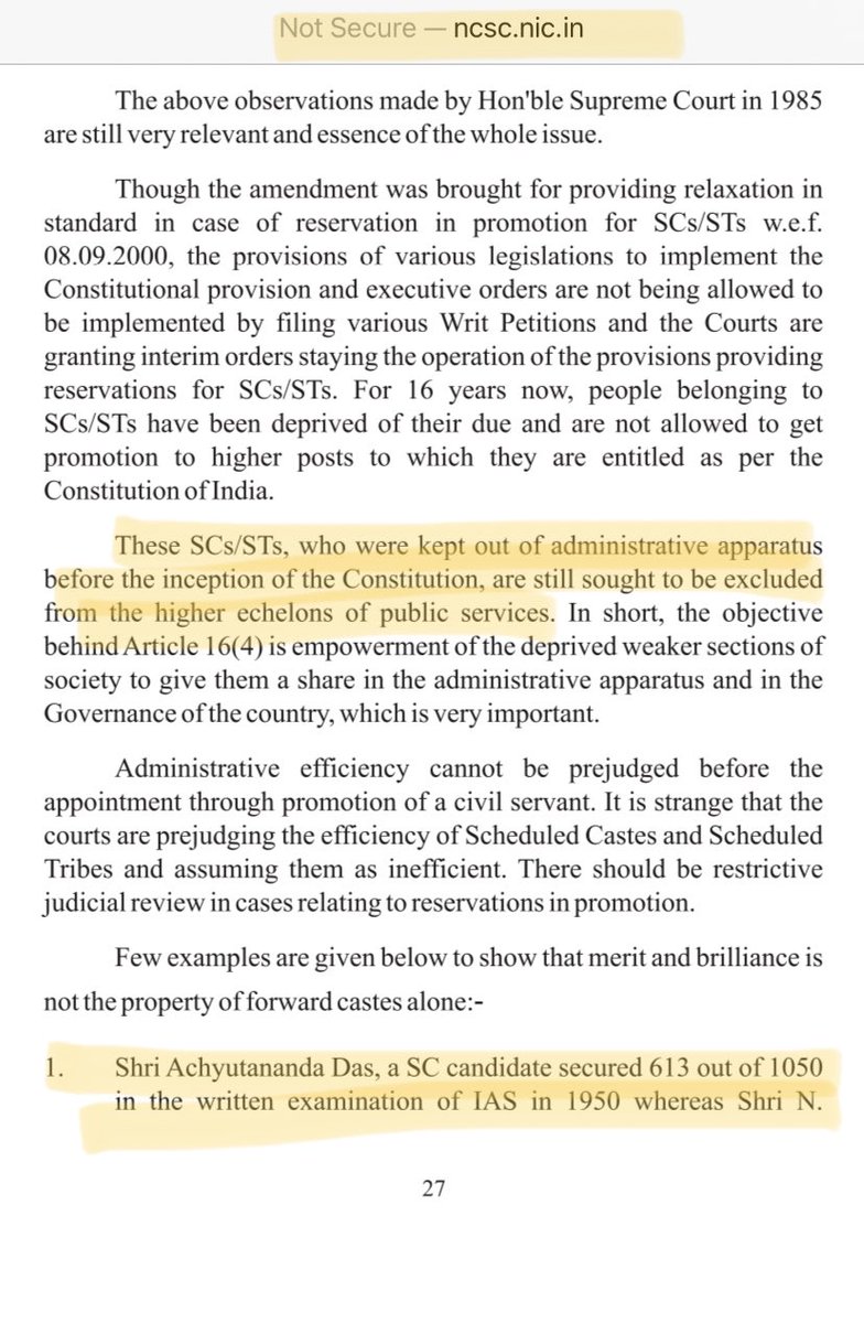 Profdilipmandal's tweet photo. आज़ादी के बाद एक समस्या आ गई। UPSC ने 1950 में सिविल सर्विस परीक्षा कराई।

पर हाय रे क़िस्मत। SC अच्युतानंदन दास टॉपर हो गए। आर्यावर्त में ये कैसे होने दिया जाता?दास को इंटरव्यू में सबसे कम नंबर देकर रैंकिंग लास्ट की गई। देश का सम्मान बच गया।स्रोत- @NCSC_GoI #UPSC_Interview_Scam https://t.co/mQhBWHHVjp