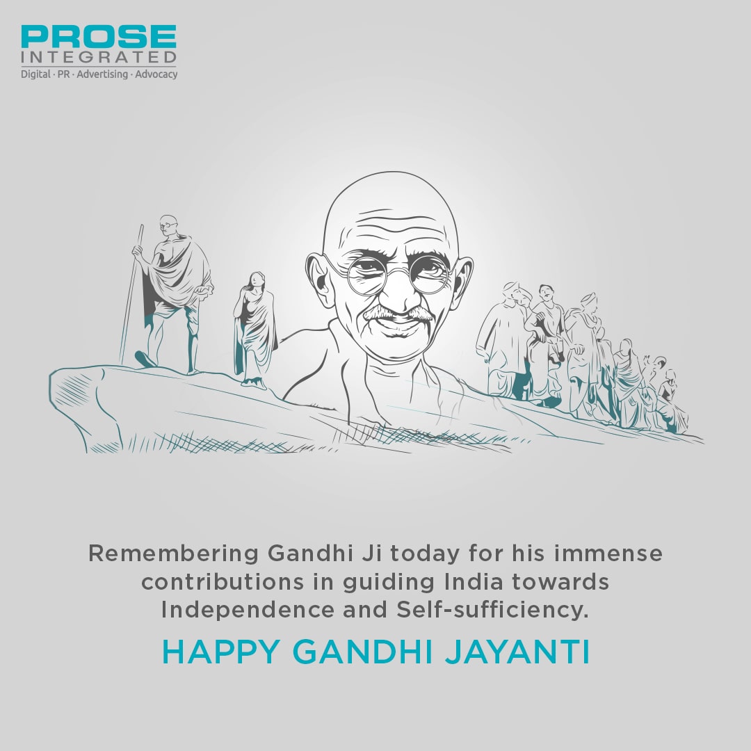 BrandProse's tweet photo. We make indigenous brands more visible, reachable and engaging with our solutions wrapped with expertise. Happy Gandhi Jayanti.

#gandhijayanti #mahatmagandhi #fatherofthenation #peace #love #indian #happygandhijayanti https://t.co/ng2fZl5aMF