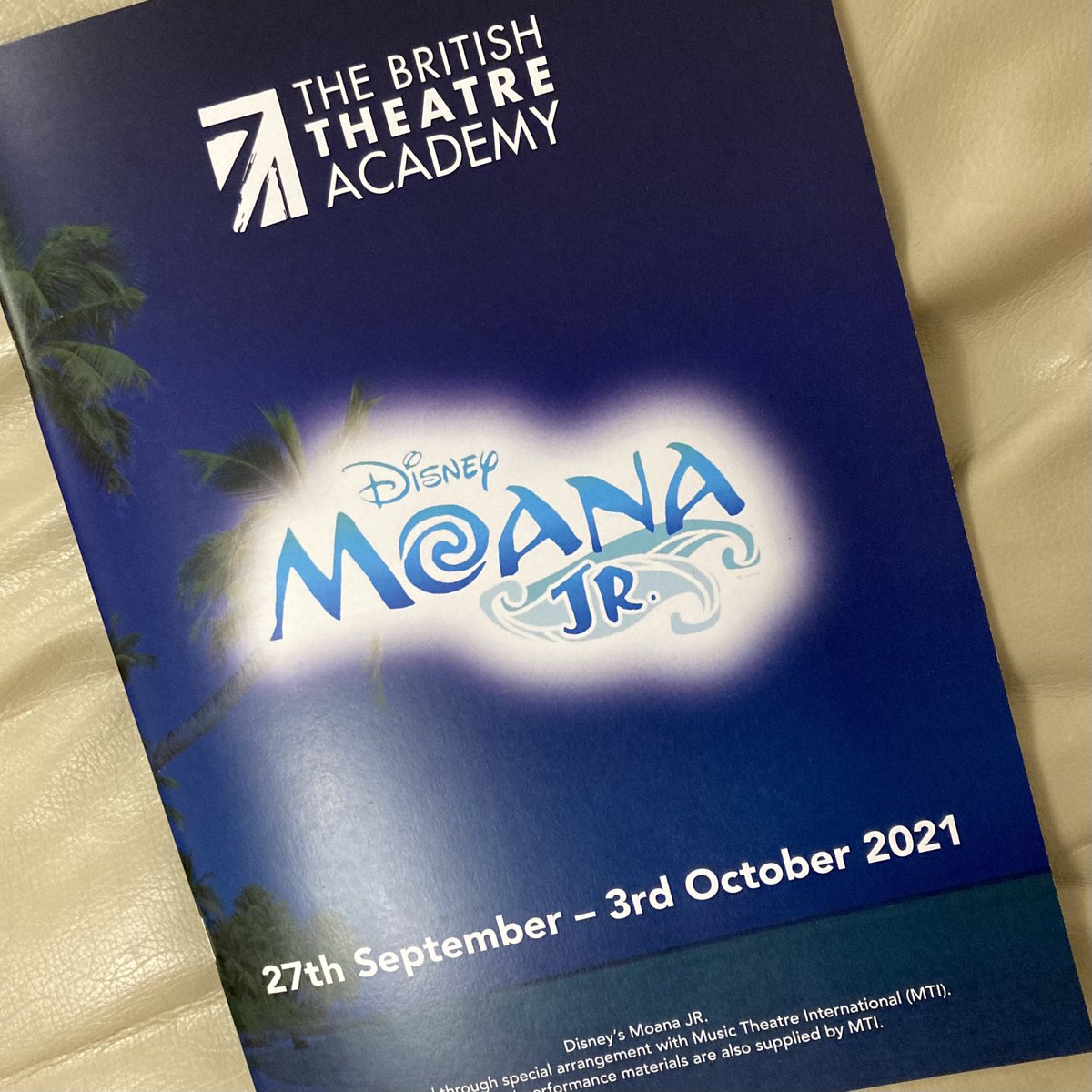 HarryMPerforms's tweet photo. Had a great time performing #MoanaJr with my @BTAOnStage family last night 🌊, my first full show in almost 2 years. #LovePerforming #BackOnAStage #FirstShowBack #BTAFamily https://t.co/R4ODK433bt