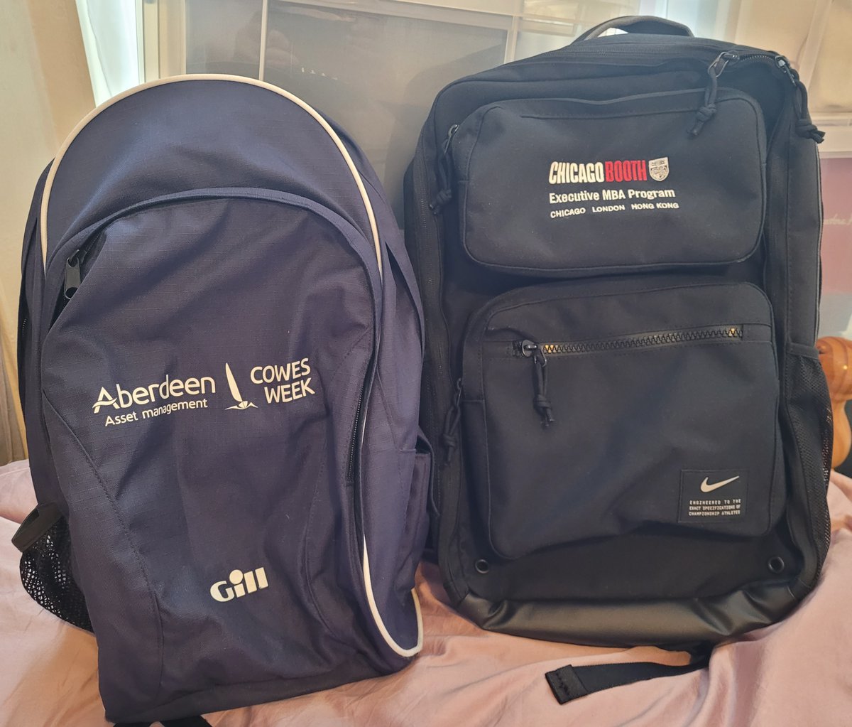 AdeleThackray's tweet photo. So farewell then to memories of sailing on the Solent, and hello to being back at school. This season, I'll mainly be wearing the black backpack @ChicagoBooth. #chicagobooth #WhyBooth #backtoschool https://t.co/8o9Bss71BE