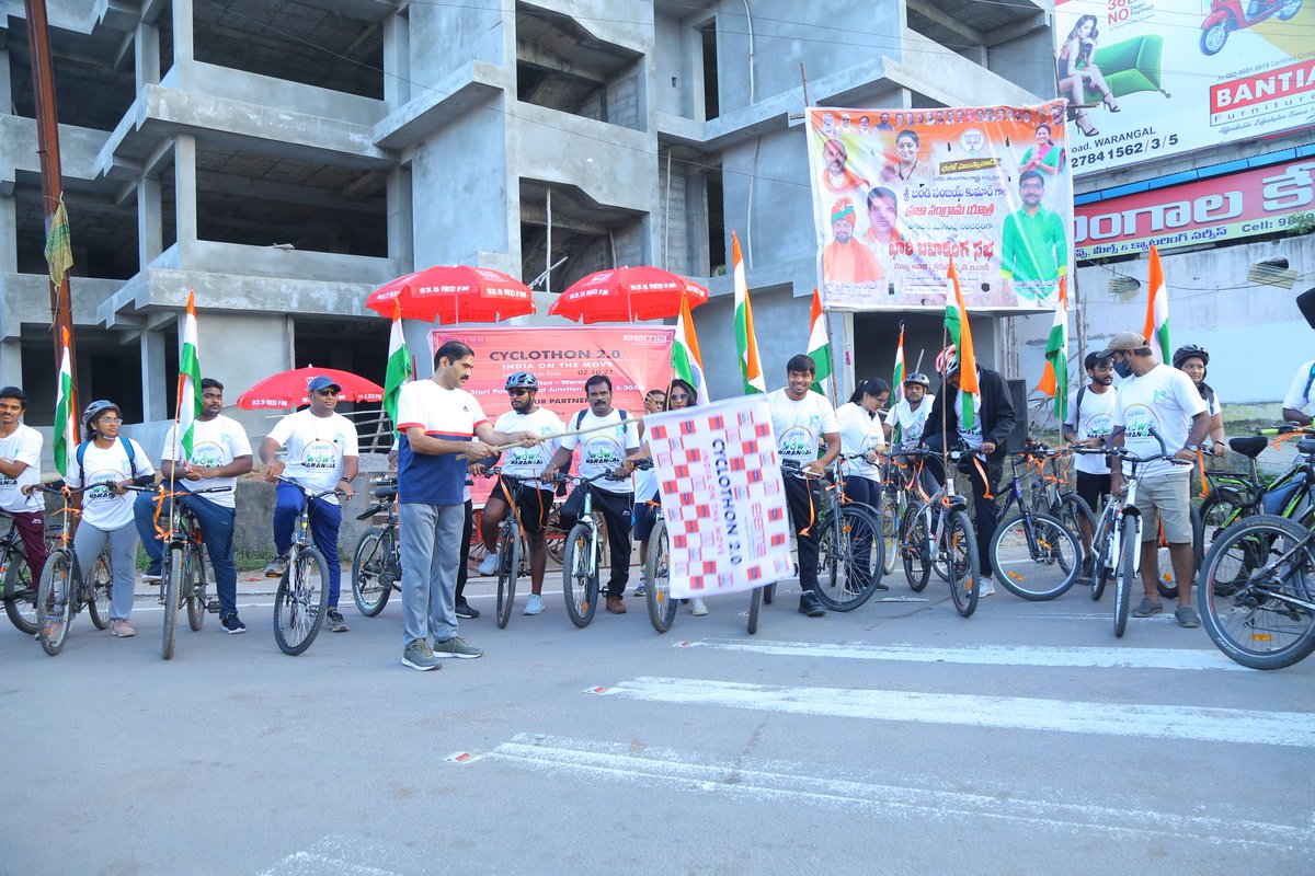 WoWarangal's tweet photo. We Heartfully thanks to @eemaindia for giving a great opportunity to Warangal people to participate in the CYCLOTHAN EVENT 2.0

Around 40 people have participated in the event and had great full experience.

Event partners :- 
@WoWarangal
Yakub events
@Redfm935wgl
@streamy https://t.co/jrSAl656WF