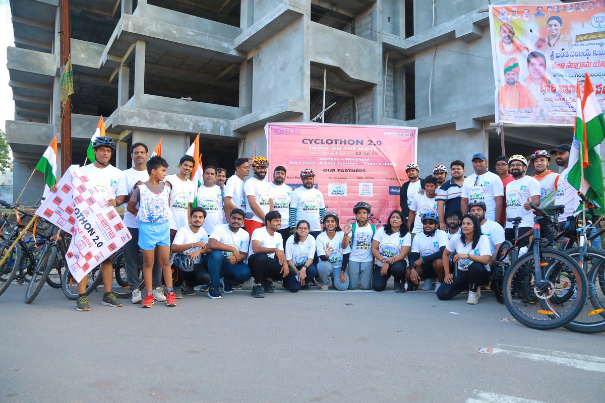 WoWarangal's tweet photo. We Heartfully thanks to @eemaindia for giving a great opportunity to Warangal people to participate in the CYCLOTHAN EVENT 2.0

Around 40 people have participated in the event and had great full experience.

Event partners :- 
@WoWarangal
Yakub events
@Redfm935wgl
@streamy https://t.co/jrSAl656WF