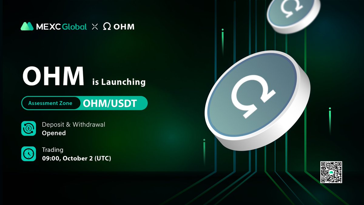 $OHM/USDT Trading goes live at 09:00 Oct 2 (UTC). Mark your calendar 📆

Details: bit.ly/3l08vMc

#Olympus #DAO #DeFi