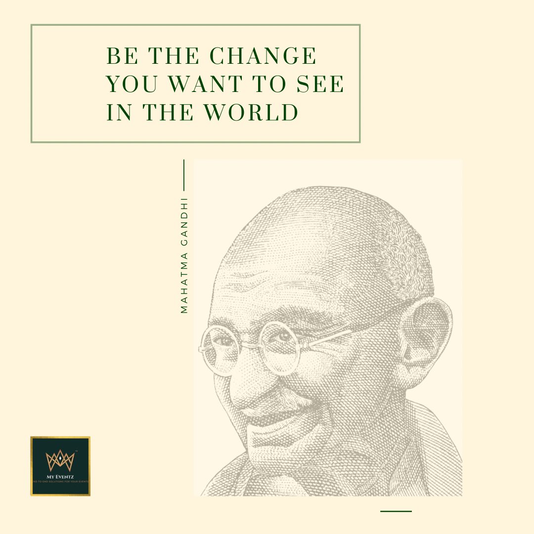 My_Eventz's tweet photo. Warm wishes on Gandhi Jayanti to you…. Let us remember and salute the man who led us on the path to get independence and always inspired us as a nation 😇 

#gandhijayanthi #gandhijayanthi2021 https://t.co/7L8booqomL