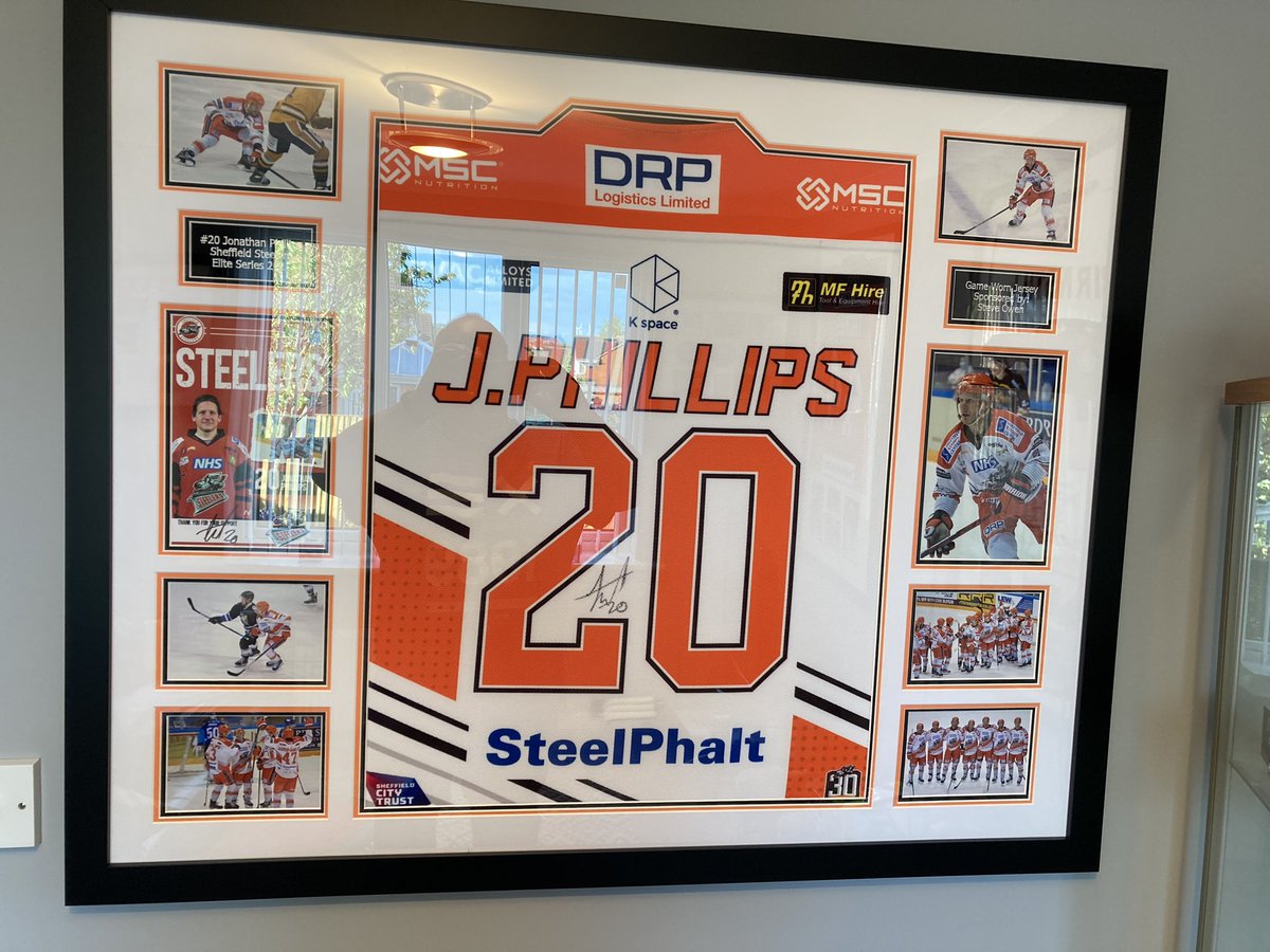 steelershockey's tweet photo. 🍊🏒 Our good friends at @MatrixFrames have been in work for a couple of hours already this morning helping the Steelers out.

For the very best framing of your shirts and memorabilia please support those that go out of their way for the Steelers.

#BleedOrange https://t.co/MBa8IgwU9N