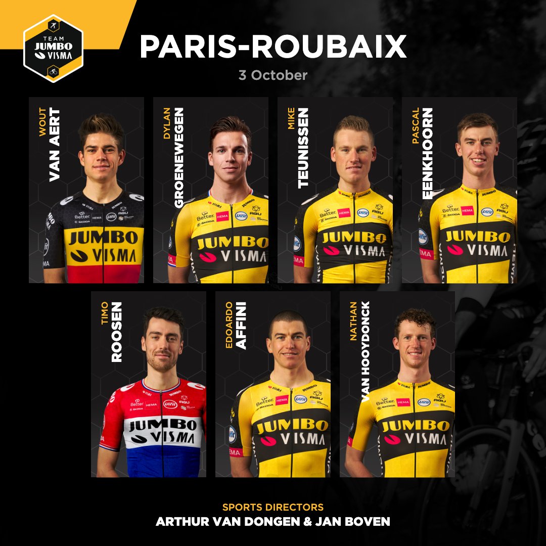 🇫🇷 #ParisRoubaix 

Our team for the Hell of the North🔥