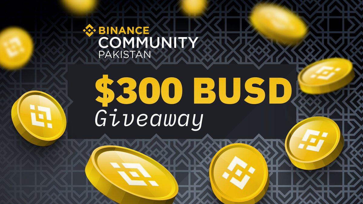 Hum #Binance Pakistani Community k liye $300 maliyat k #BUSD dey rahe hain 📢💰

Shamil hone k liye:

🔸Follow @binancepk Twitter par
🔸Follow t.me/binancepakista… Telegram par
🔸Follow @binancepak Facebook par