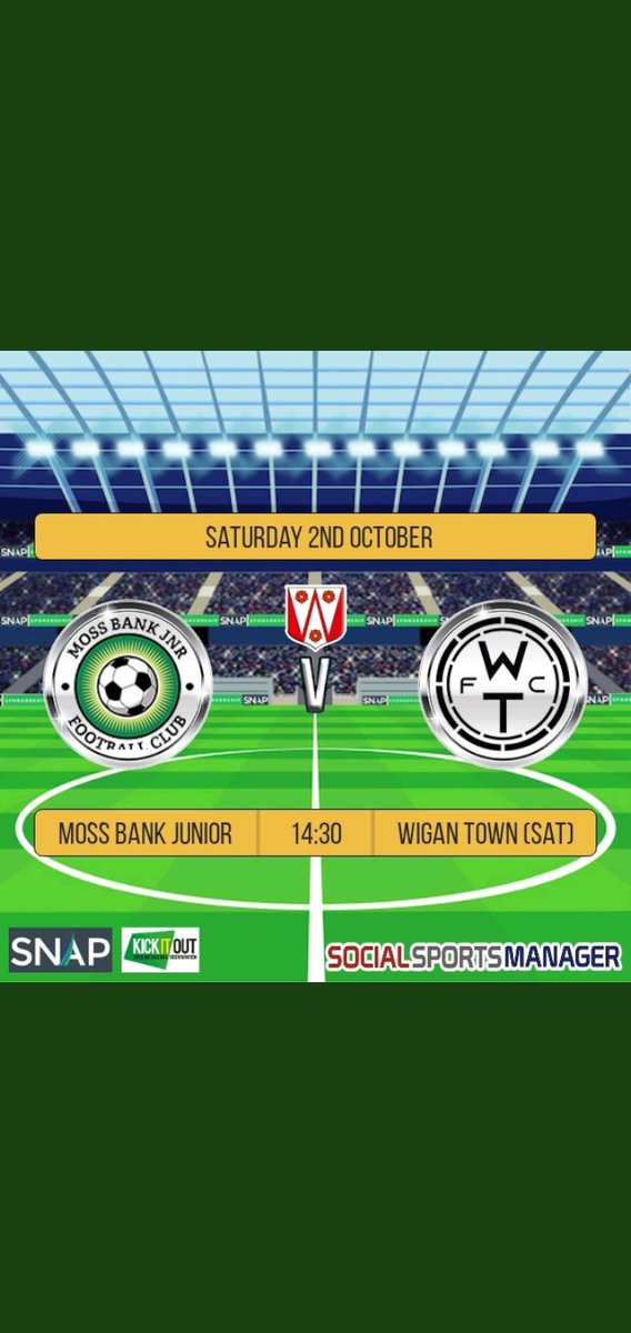 We go in the hunt for our 1st win of the season today expecting  a tough game against @wigantownfc 

#UPTHEBANK <a href="/mossbankjfc/">MossBankJFC</a>