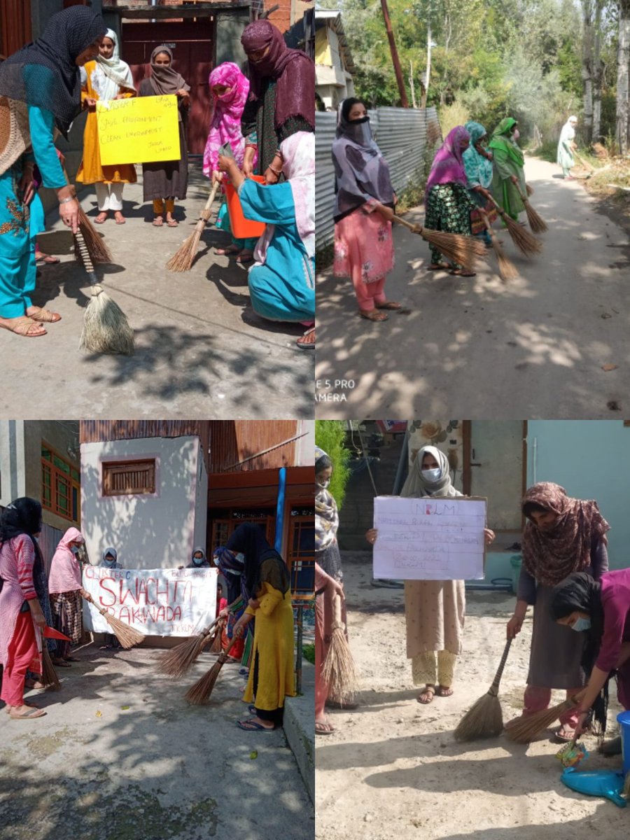 syedabbasbpm's tweet photo. Cleanliness drive organised in different areas of block Nagam. SHG Members of UMEED NRLM participated in the drive. 
#CLEANENVIRONMENT

@DrSyedSehrish 
@DC_Budgam 
@dicbudgam 
@dpmumeedbudgam https://t.co/gWvuoD10W3