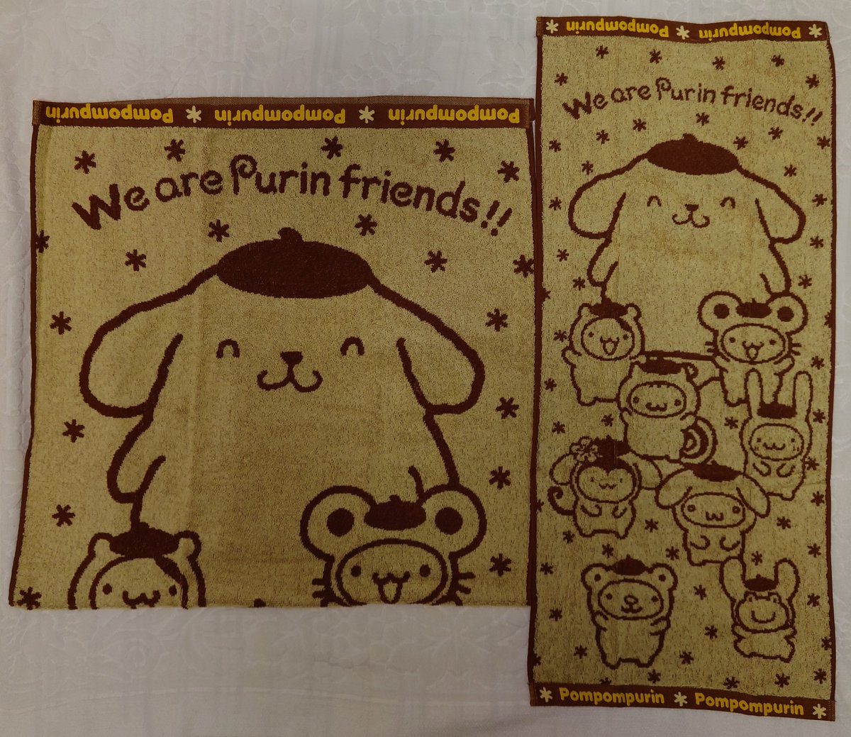 しまむら にて購入 バスタオル フェイスタオル ハンドタオル 2種類 スウェットパンツ プリンフレンズ バニラくん タルトくん ココナッツくんもいますね ポムポムプリン ポムバサダー サンリオキャラクターズ しまパト ツイレポ しまむら にて購入 バスタオル フェイスタオル ハンドタオル 2種類 スウェットパンツ プリンフレンズ バニラくん タルトくん ココナッツくんもいますね ポムポムプリン ポムバサダー サンリオキャラクターズ しまパト ツイレポ