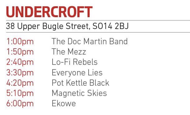 6pm at the Undercroft Vault - be there or be square! <a href="/musicinthecity/">Music in the City</a>