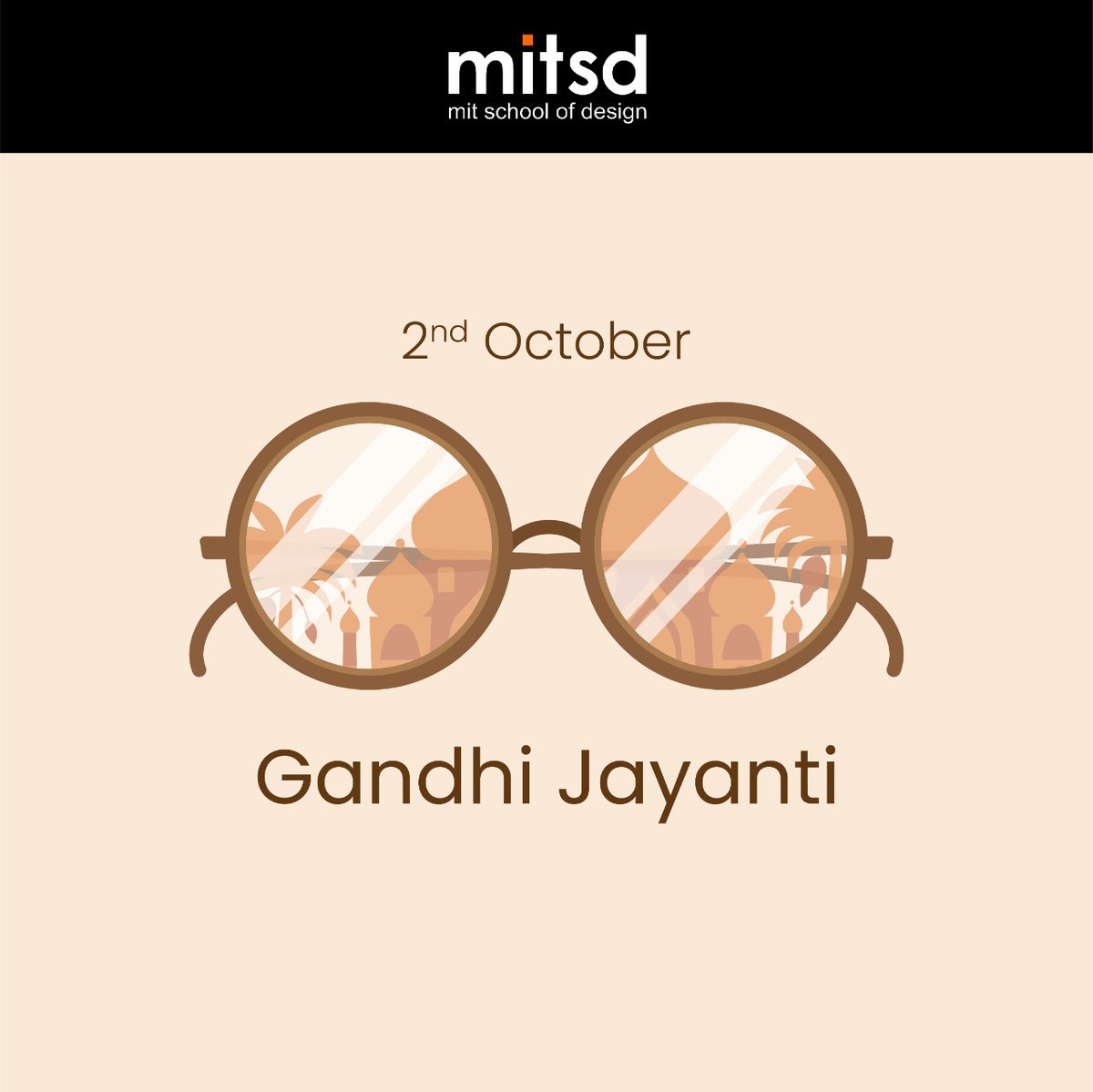 He taught us to be the change we wish to see in the world, He taught us where there is love there is life! 
 We at MIT School of Design believe to follow the righteous path of Bapu. Wishing all a Very Happy Gandhi Jayanti!
#mitsd #admissions #designadmissions #Gandhi